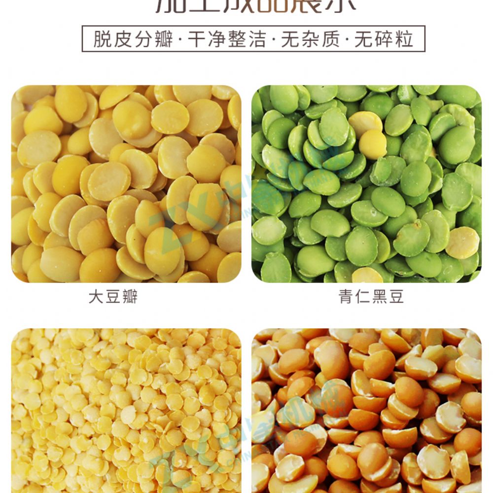 日產12噸大豆脫皮分瓣成套設備