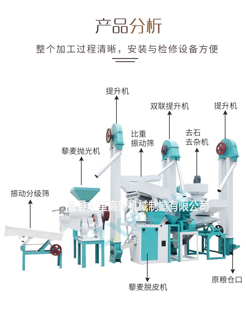藜麥干法加工成套設備